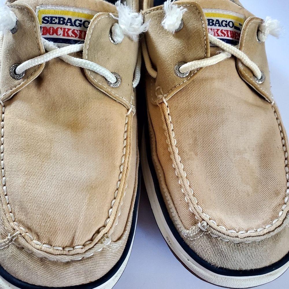 Sperry Sebago Dockside Men's Tan Boat Shoes Size 10 1/2 Tan Color - Picture 8 of 12
